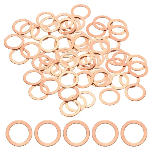 Vista 27 de M METERXITY Paquete de 30 arandelas de cobre, arandelas métricas de sellado de cobre M6x12x1mm para pernos, tornillos, tuercas