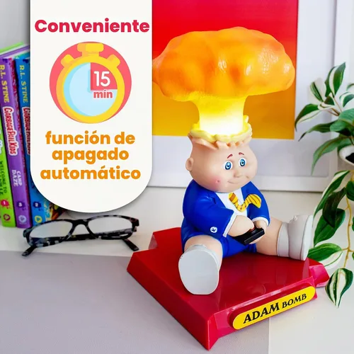 Vista 5 de Cubo de basura Adam Bomb Figural Luz de estado de ánimo para mesa de noche 10 pulgadas de alto