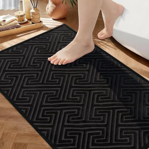Vista 33 de YIHOUSE Alfombras de baño beige de 17 x 24 pulgadas, de secado rápido, antideslizantes, absorbentes, lavables a máquina, fina alfombra de baño