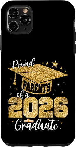 Vista 13 de Proud Parents of a Class of 2026 Graduate Senior Graduation Case for iPhone 16