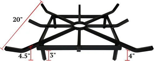 Vista 2 de SteelFreak Rejilla cuadrada para hogueras, fabricada en los Estados Unidos (20 x 20 pulgadas)