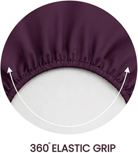 Vista 121 de Sábana bajera ajustable de lujo suave de 600 hilos, 100% algodón egipcio, sábana bajera ajustable individual con elástico alrededor, se adapta a