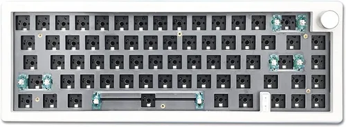 Vista 11 de BOYI GMK67 65% Teclado mecánico de aleación de aluminio, BT5.0/Tipo-C/2.4G inalámbrico intercambiable en caliente, teclado de juego CNC con junta
