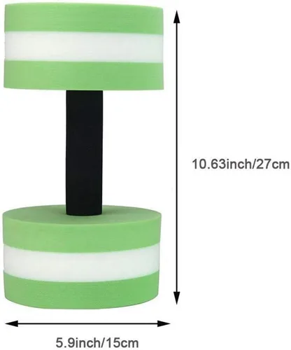 Vista 5 de Water Dumbbells, Set of 2 Aquatic Exercise Dumbell, Water Aerobic Exercise Foam Dumbbells Pool Resistance for Men Women Weight Loss Water Sports