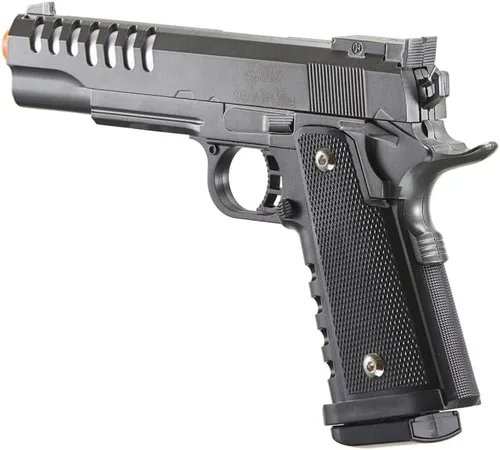 Vista 7 de Doble doble 2011 Airsoft pistola ligera oro y negro aleación primavera
