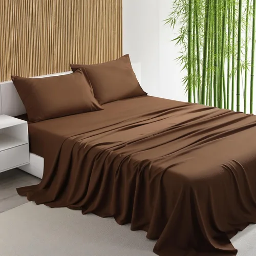 Vista 8 de Juego de sábanas de 3 piezas, sábanas para cama de tamaño individual, rayón derivado del bambú, ropa de cama refrescante y transpirable