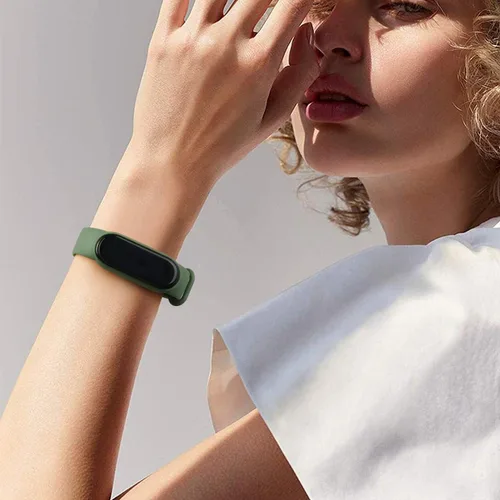 Vista 6 de Wanme Bandas para Amazfit Band 5 correas de repuesto para mujeres y hombres, paquete de 2 correas deportivas de silicona compatibles con Amazfit