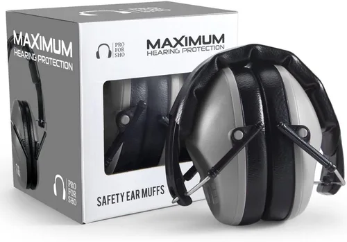 Vista 12 de Pro For Sho 34dB NRR - Orejeras de protección auditiva, NRR más alta en diseño compacto, protección auditiva para disparar, cortar y trabajar