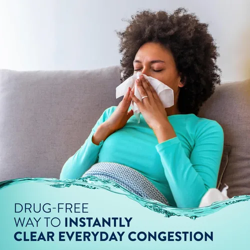 Vista 2 de Vicks Sinex Spray nasal hidratante salino, con aloe, niebla ultrafina sin medicamentos, limpia la congestión sinusal diaria rápida, elimina