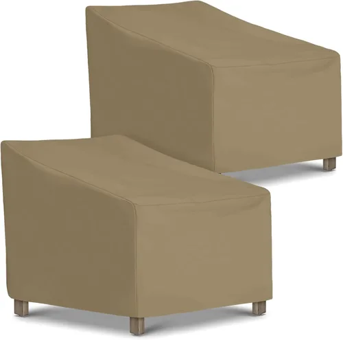 Vista 9 de SunPatio Paquete de 2 fundas para sillas de exterior, resistentes e impermeables, para asientos profundos, protección para todo tipo de clima