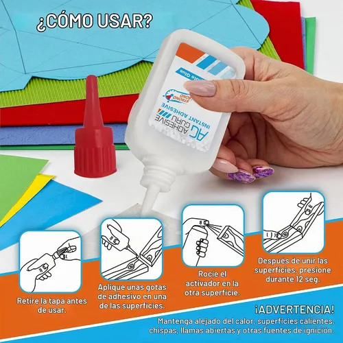 Vista 5 de Adhesive Guru Pegamento CA con activador (1.7 oz - 6.76 fl oz) - Súper pegamento de cianoacrilato premium para carpintería, torneado de madera