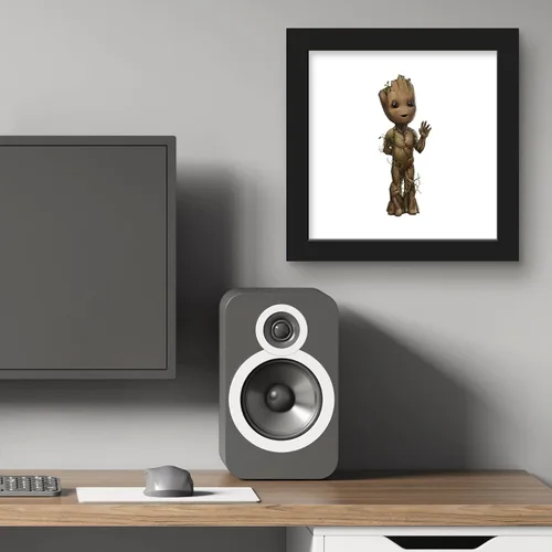 Vista 6 de Trends International Gallery Pops Marvel I Am Groot - Póster de pared de Baby Groot, 12 x 12 pulgadas, versión enmarcada en negro