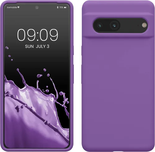 Vista 35 de kwmobile Funda compatible con Google Pixel 7 - Funda de silicona TPU con acabado suave - Piedra antigua