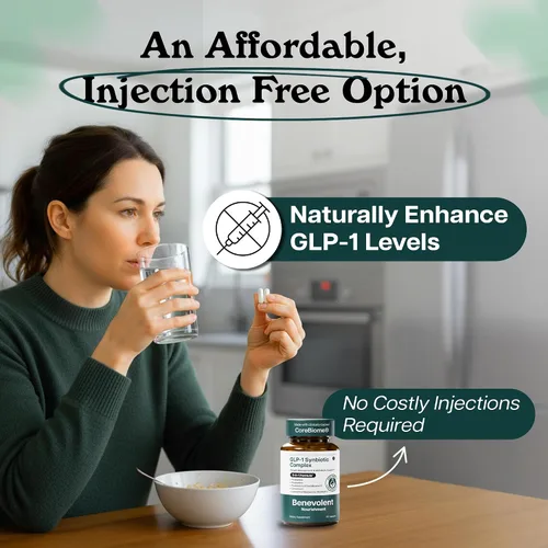 Vista 9 de Benevolent Glp-1 Support Simbiótico 5 en 1 con Akkermansia, MetSyn®, Chromax® y berberina liposomal Suplemento natural de probióticos GLP 1
