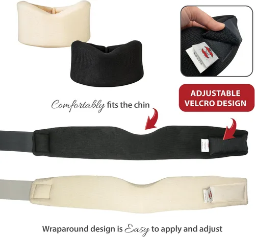 Vista 4 de Core Products - Soporte cervical de espuma con collar de cuello - Beige, Pequeño - 5 cm desde la barbilla hasta la muesca esternal