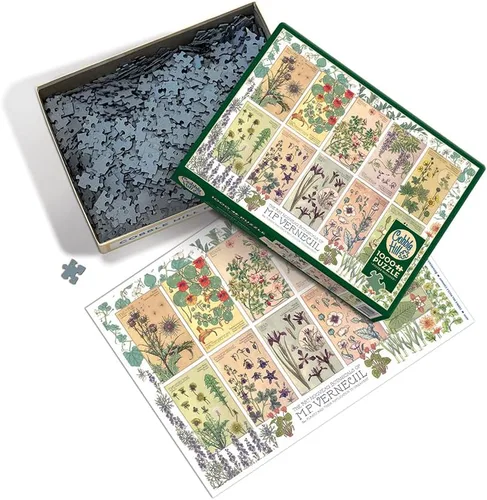 Vista 2 de Cobble Hill - Rompecabezas de 1000 piezas – Botanicals by Verneuil – Póster de muestra incluido