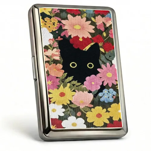 Vista 11 de Cartera de metal con diseño Art Deco de estilo vintage versátil para tarjetas y dinero en efectivo, con capacidad para tarjetas de crédito, tarjetas