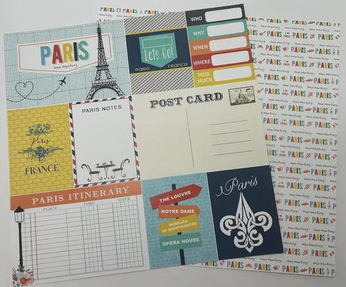 Vista 5 de Scrapbook Customs Kit de álbumes de recortes de papel y pegatinas temáticos Paris City Memories