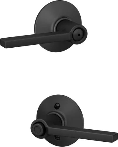 Vista 59 de Schlage F51A LAT 716 Latitude - Manija de puerta con bloqueo de entrada con llave, en acabado de bronce envejecido