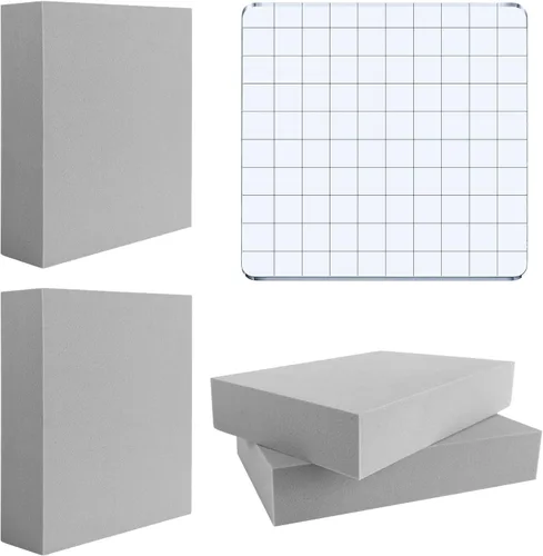 Vista 25 de BAOFALI 12 sellos de espuma moldeables grises de espuma de plástico seco, bloque de espuma para cortar y secar espuma para escultura, modelado