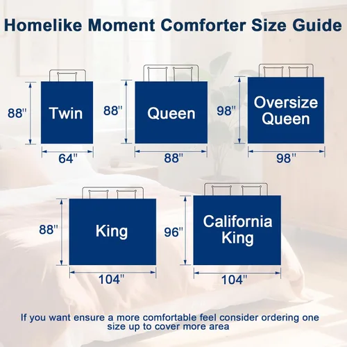 Vista 6 de Homelike Moment Edredón tamaño king - Inserto de edredón beige, alternativa al plumón, edredón ligero para cama king, ropa de cama ligera