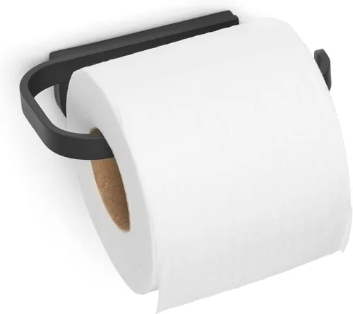 Vista 7 de Brabantia Mindset - Portarrollos de papel higiénico montado en la pared (blanco fresco mineral) de apertura amplia, estante de pañuelos de baño