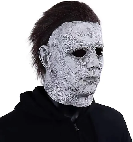 Vista 2 de GTETKDE Máscara de Halloween de Michael Myers 2024 para disfraz de terror y cicatriz