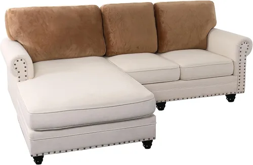 Vista 32 de PrinceDeco Fundas de cojín para sofá, funda elástica y lavable, funda de cojín ajustable de tela de terciopelo antideslizante, protector de muebles