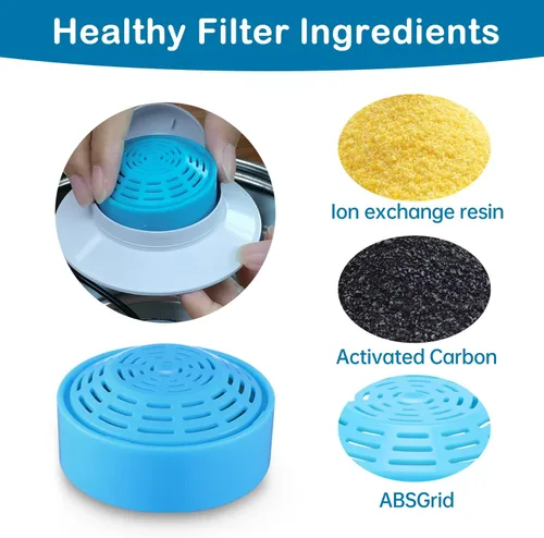 Vista 3 de Filtros de fuente de agua para gatos, filtros de repuesto para fuente de gato para dispensador automático de agua para mascotas de 2.0L/67 onzas