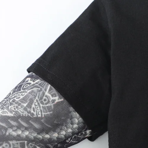 Vista 2 de Kids Tattoo Sleeve T-Shirt Personal Top Toddler Boys Girls Long Sleeve Tee Shirt