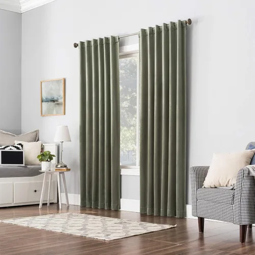 Vista 36 de Sun Zero Hampshire - Cortina térmica de terciopelo con reducción de ruido, 100% opaca con pestañas, 50 x 96 pulgadas, dorado