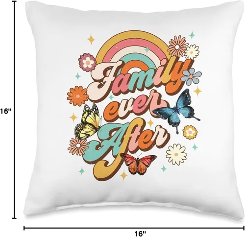 Vista 4 de Gotcha Day Foster Family Ever After Get Attached Adoption - Almohada de 16 x 16 pulgadas, multicolor
