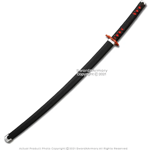 Vista 3 de Munetoshi 40.5 Steel Zenitsu Agastuma Nichirin Katana Demon Killer Samurai Sword Scabbard Cosplay Costumes