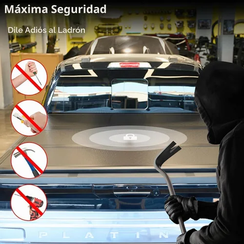 Vista 5 de Cubierta rígida de tres pliegues para Toyota Tundra 2000-2006 con caja de 6.5 pies