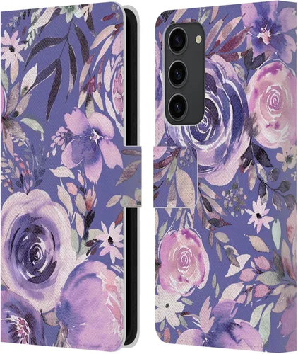 Vista 207 de Head Case Designs Officially Licensed Ninola Abstract Poppies Lilac Floral Leather Wallet Case Compatible with Samsung Galaxy A07 4G