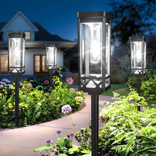 Vista 9 de KOOPER Taller Solar Pathway Lights Outdoor, 2 Pack Upgraded Brighter Solar Garden Lights Solar Powered, Up To 15 Hours Outdoor Solar Lights for Yard