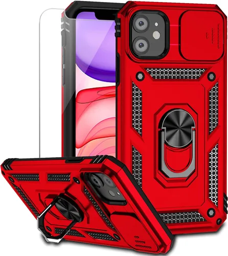 Vista 12 de Funda para iPhone 11 con cubierta para lente de cámara, protector de pantalla HD, doble capa [protección contra caídas de grado militar de 15 pies]