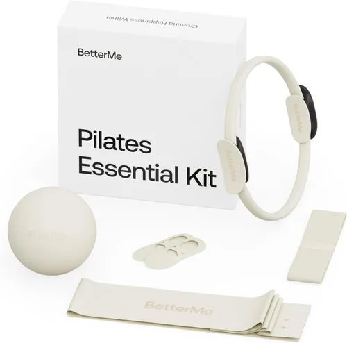 Vista 14 de BetterMe Pilates Essential Kit - Pilates Ring, Long Resistance Bands, Pilates Loop Bands, Ball and More - Complete Home Pilates Kit for Women