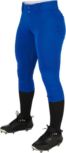 Vista 9 de Champro - Pantalones tradicionales de torneo para mujer de tiro bajo de softbol Negro