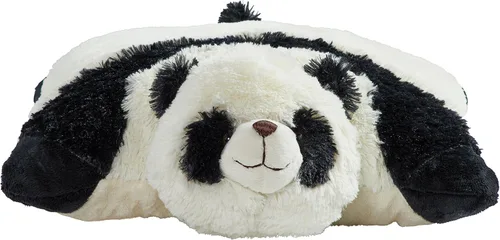 Vista 4 de Pillow Pets Originals Comfy Panda, juguete de peluche de 18 pulgadas Almohada de felpa suave, se desabrocha en una acogedora almohada por