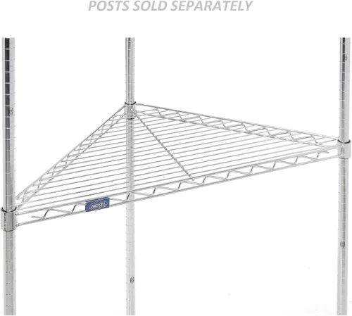 Vista 2 de Global Industrial Estante esquinero, cromo, 32" W x 24" D