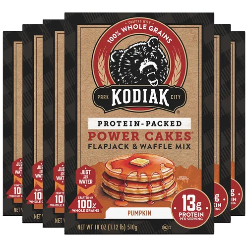 Vista 13 de PPasteles Kodiak grano integral combinación de Power Cakes Flapjack y Waffle, original suero de leche, 20 onzas (1lbs 4 onzas)