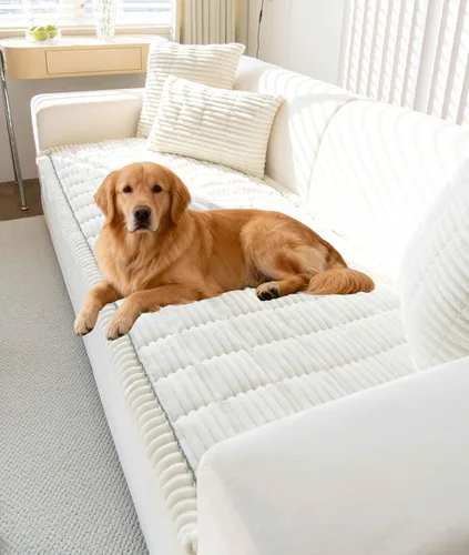 Vista 14 de OTOB Funda de sofá para perros, lavable, antideslizante, divertida funda para sofá para mascotas, protector de muebles suave y acogedor, apto