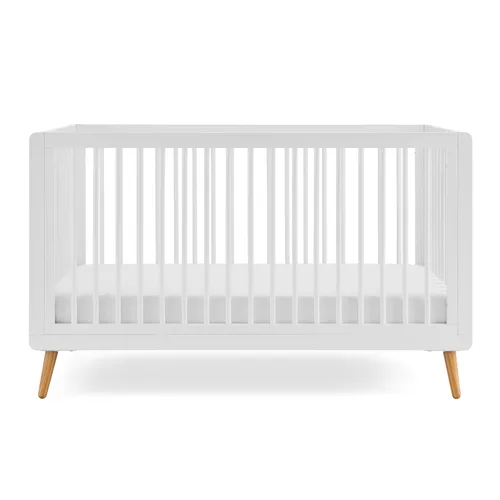 Vista 4 de Tatum 3-en-1 Convertible de madera cuna de bebé - Blanco