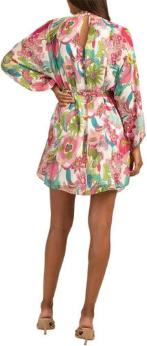Vista 2 de Trina Turk Vestido de cuello alto falso estampado para mujer