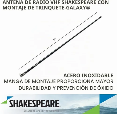 Vista 2 de Shakespeare Antena marina 5401-XT Galaxy Black de 4 pies Negro