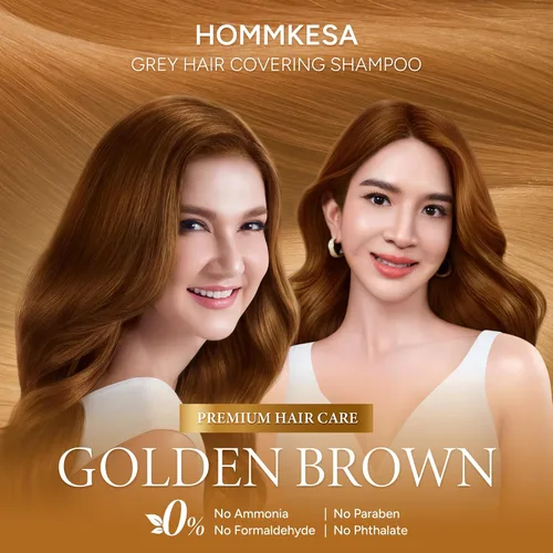 Vista 4 de Champú para cubrir el cabello gris Champú de tinte para cabello 3 en 1 premium para cabello gris, marrón dorado, 10.15 onzas líquidas