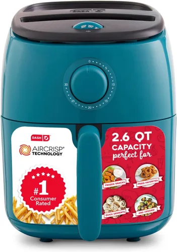 Vista 18 de Dash Tasti-Crisp - Freidora de aire pequeña, 2.6 cuartos de galón, 1-2 personas, aguamarina