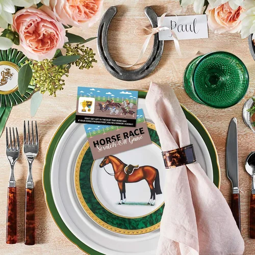 Vista 6 de 44 tarjetas para raspar el Kentucky Horse Derby – Juego de carreras de caballos suministros para fiestas