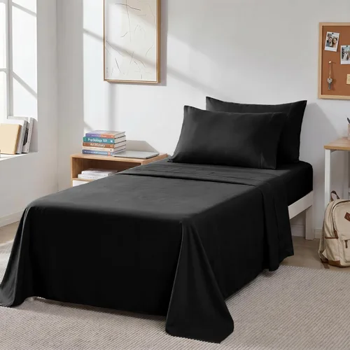 Vista 60 de Southshore Fine Living, Inc. Juego de sábanas de 4 piezas, 21 pulgadas de profundidad con sábana bajera, microfibra suave, sábana encimera de gran